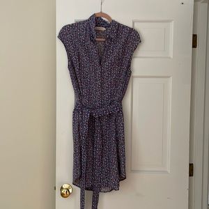 Tory Burch Silk Patterned Shirtdress with pockets